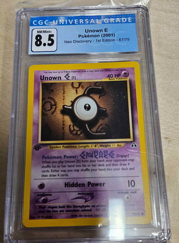 CGC 8.5 Unown [E] (67/75) [Neo Discovery 1st Edition]