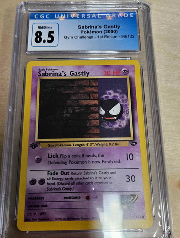 CGC 8.5 Sabrina's Gastly #96 (96/132) [Gym Challenge 1st Edition]