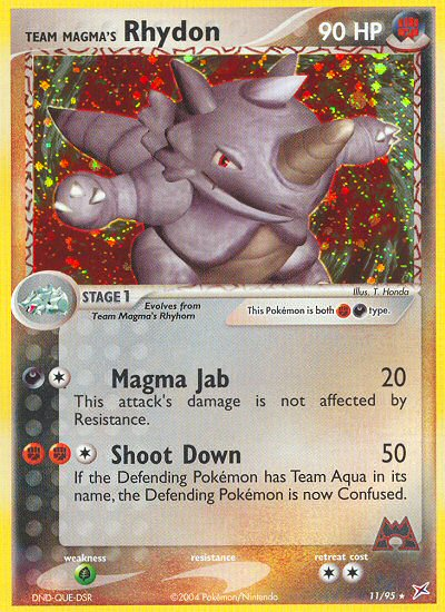 CGC 8.5 Team Magma's Rhydon (11/95) [EX: Team Magma vs Team Aqua]