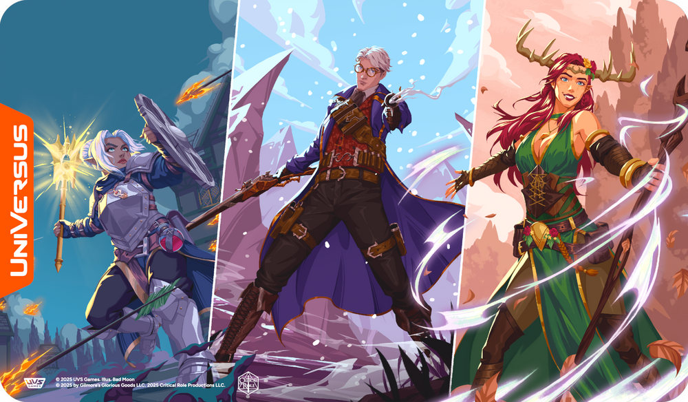 CRITICAL ROLE HEROES OF EXANDRIA PLAYMAT PIKE, PERCIVAL, KEYLETH